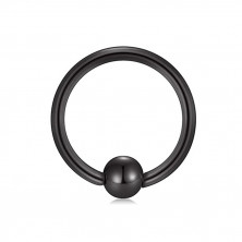 Кольцо с шаром из стали Black