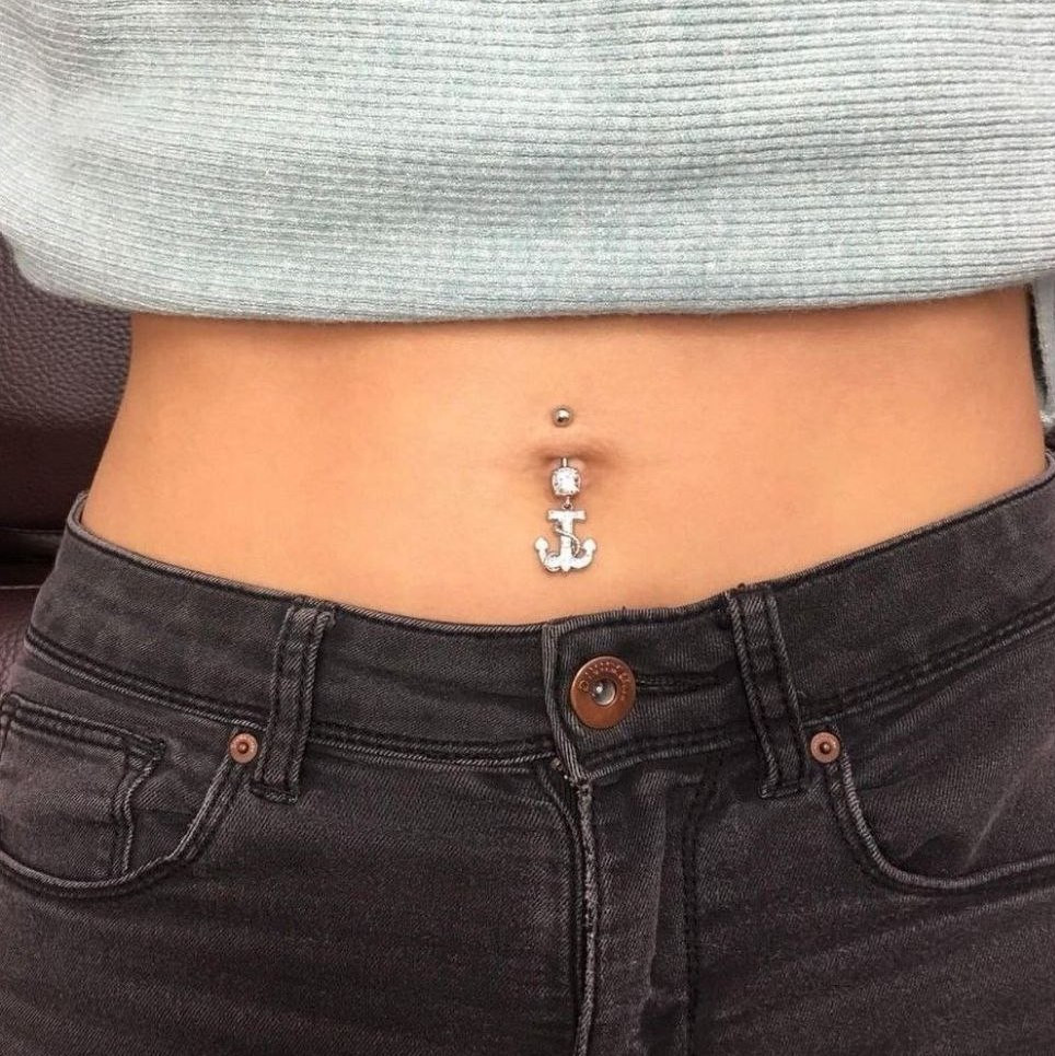 Wildfleisch piercing bauchnabel