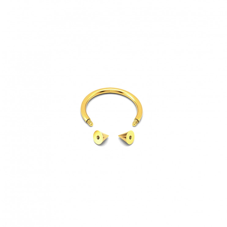 Циркуляр с пиками из титана gold  