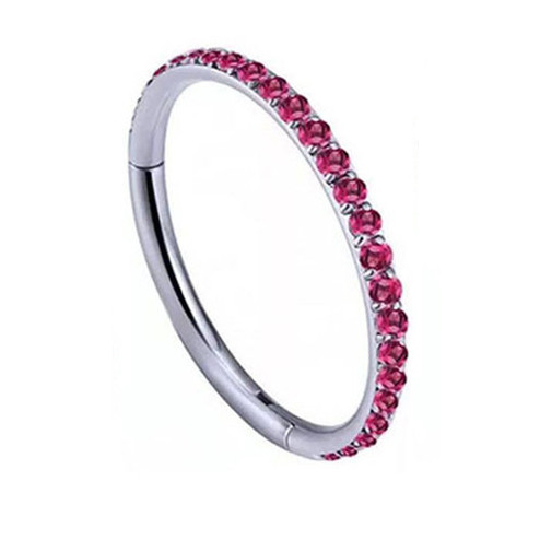 Кликер из титана с фианитами Red