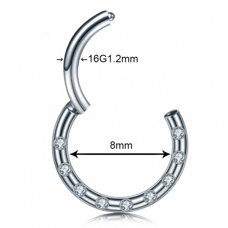 Кликер из титана 9 кристаллов Clear
