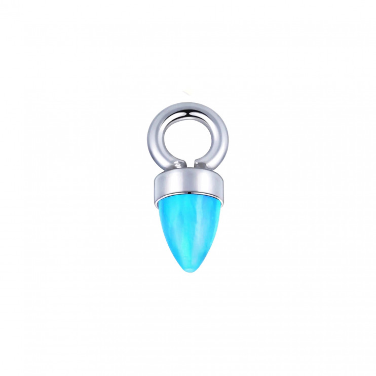 Подвеска из титана с опалом бирюзового цвета  