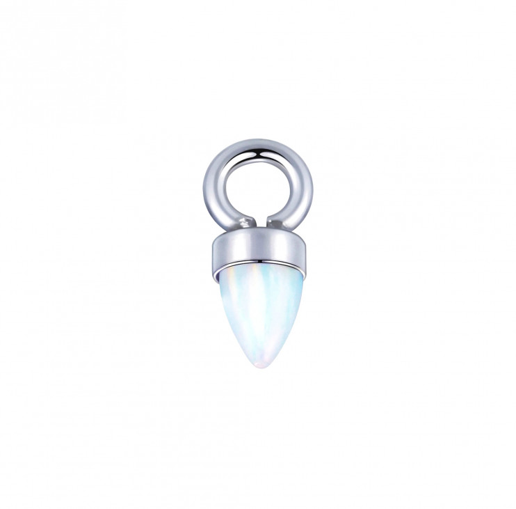 Подвеска из титана с опалом прозрачного цвета  