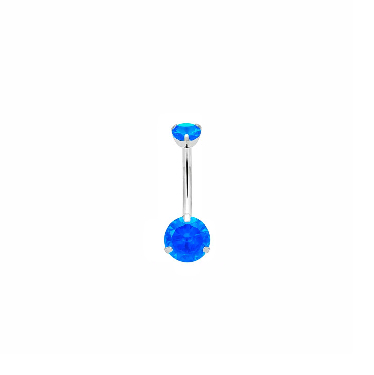 Банан из титана с цирконом в лапках1.6х8х5х8 мм. BLUE  