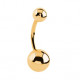 Банан в пупок из титана gold