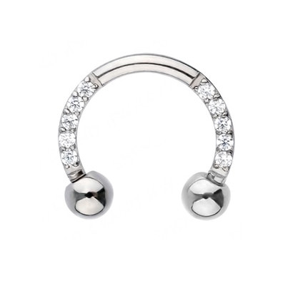 Циркуляр 10 фианитов из титана  