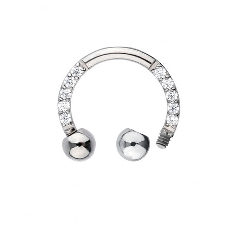 Циркуляр 10 фианитов из титана  