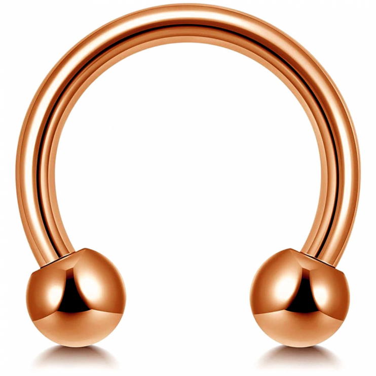 Циркуляр с шарами из стали Rose Gold