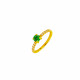 Кликер из титана с зеленым цирконом 1.2х10мм. GOLD