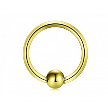 Кольцо с шаром из стали Gold