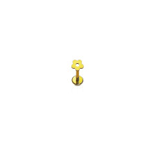 Лабрет из титана в форме цветочка 1.2х8 мм. GOLD