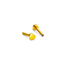 Основа для лабрета из титана сердце 1.2х6 мм. GOLD