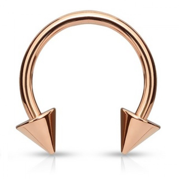 Циркуляр с пиками из стали Rose Gold  