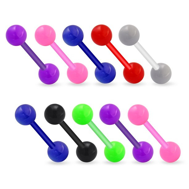 Штанга для языка с шарами из акрила