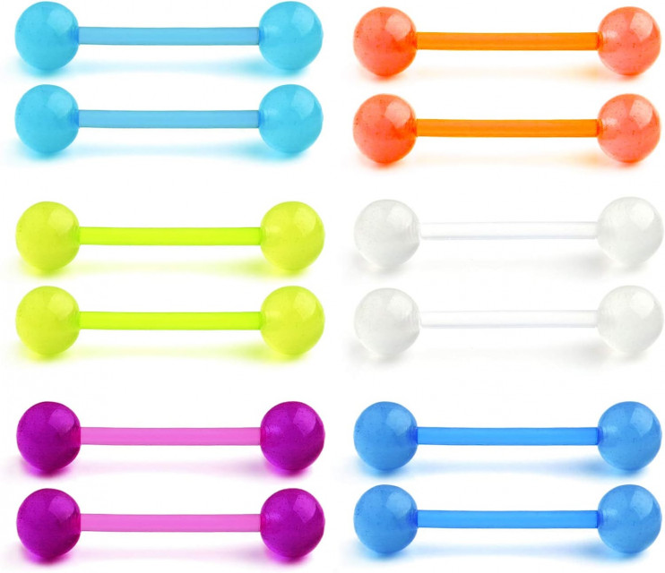 Штанга для языка с шарами из акрила