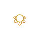 Кликер для септума 1.2х8 мм. цветок GOLD