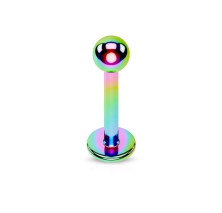Лабрет из титана1.2х8х3 мм.интернальная резьба RAINBOW