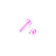 Лабрет из титана1.2х8х3 мм.интернальная резьба PINK