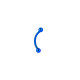 Микробанан из титана 1.2х8х3х3 мм. BLUE