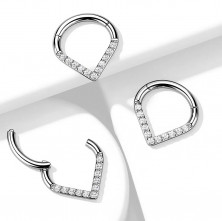 Кликер в форме капли из титана с кристаллами Swarovski