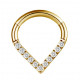 Кликер в форме капли из титана Gold с кристаллами Swarovski  