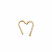Кликер-сердце из титана Gold с цирконами