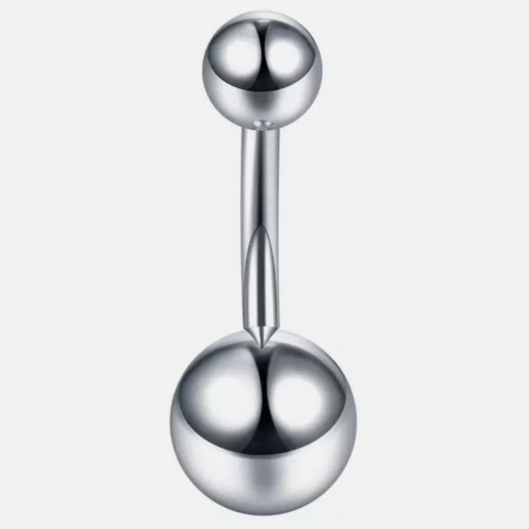 Банан в пупок из стали  