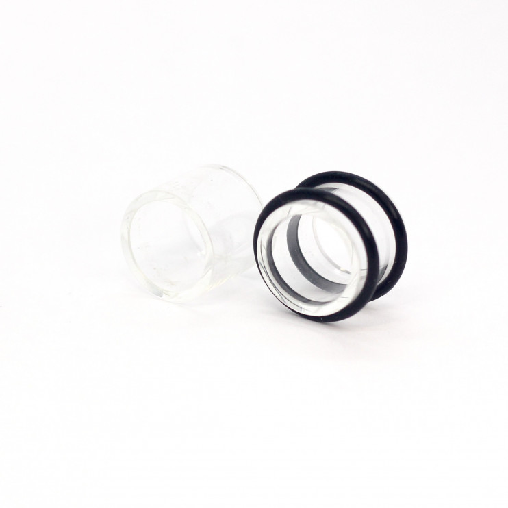 Тоннели из стекла Clear с резинками (пара)