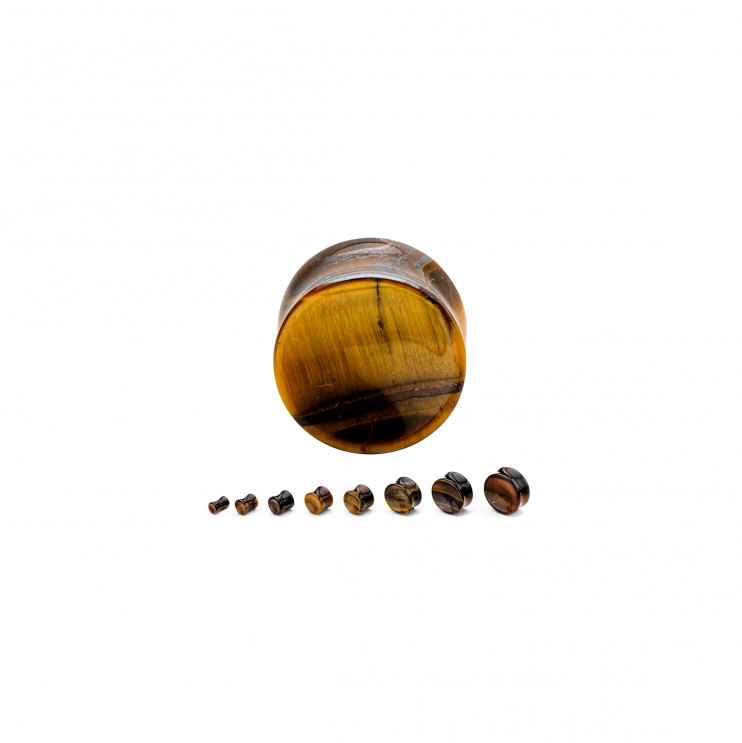 Плаг из натурального камня тигровый глаз  