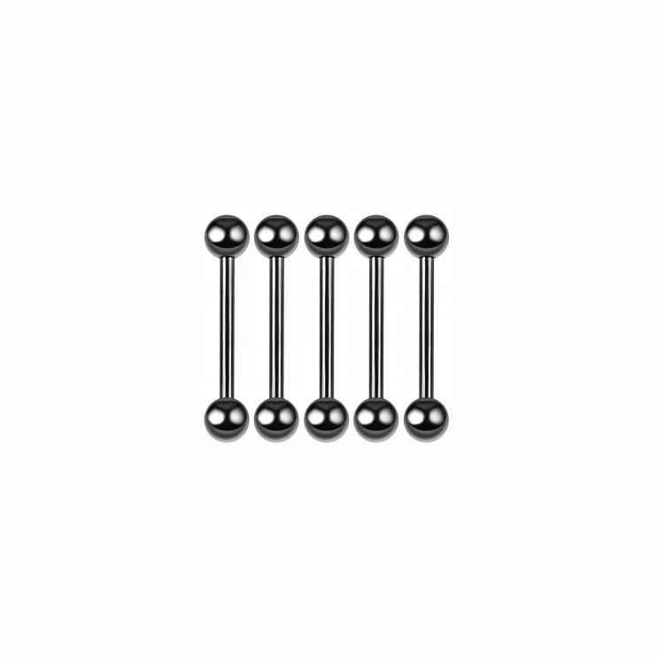 Штанга с шарами из титана black  